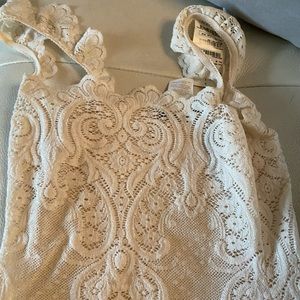 BEBE Size Medium lace bralette/crop top